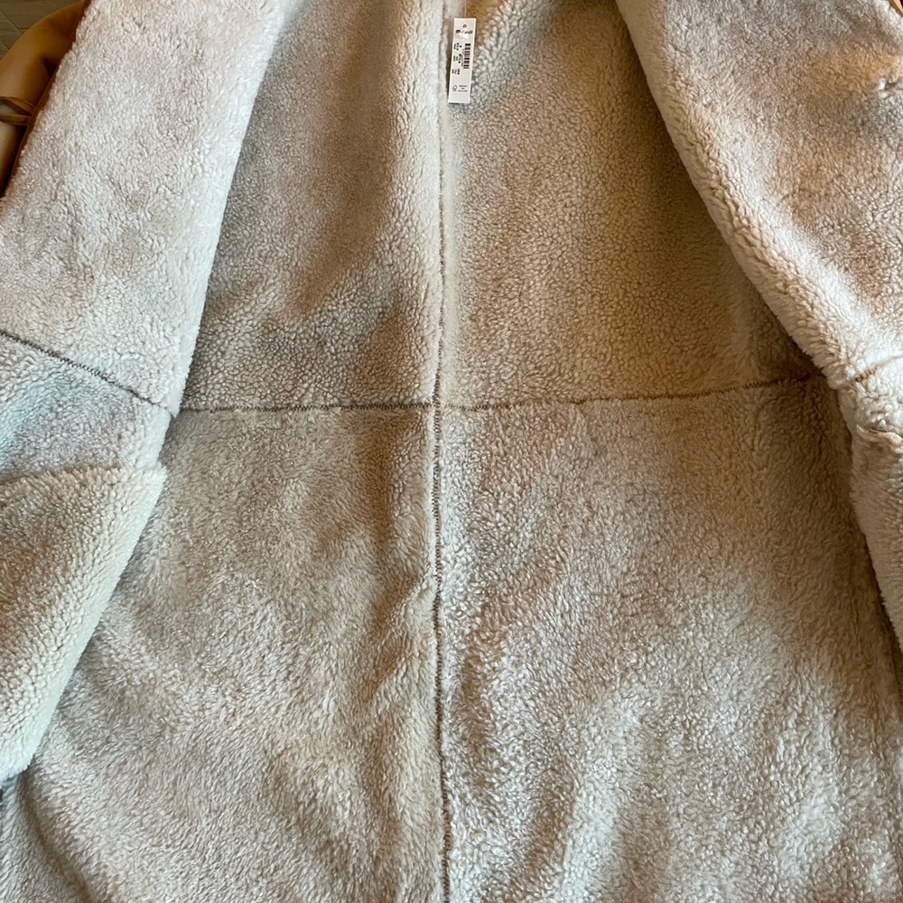 Madewell Suede Oversized Long Jacket (Shearling Coat) Size M NWD $950 NT638 - Picture 10 of 16